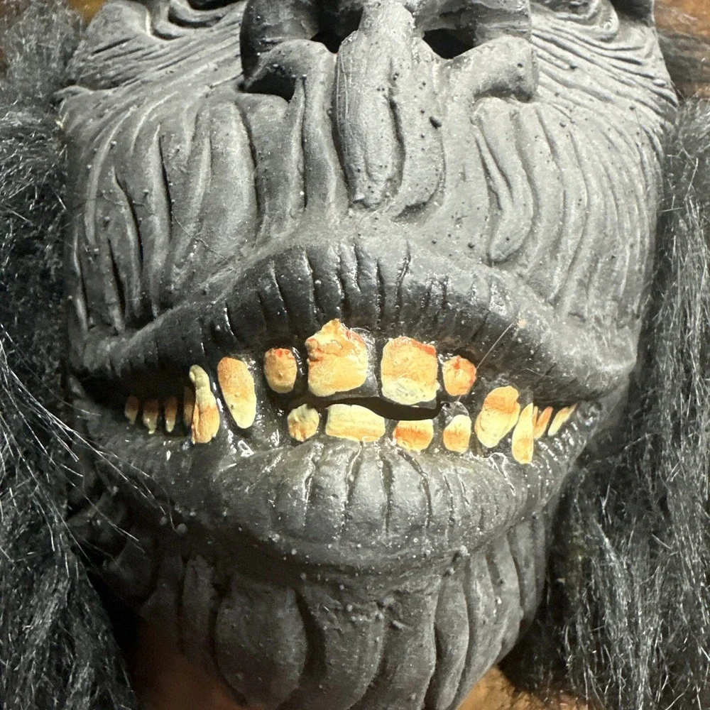 Gorilla Halloween Adult Mask Ape Monkey Mask Rubber Kong Teeth Fangs Costume